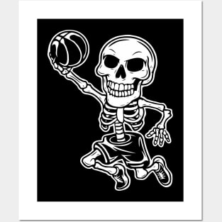 Skeleton Basketball Player Posters and Art